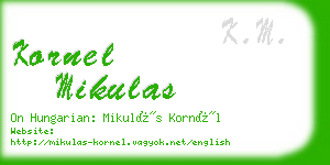 kornel mikulas business card